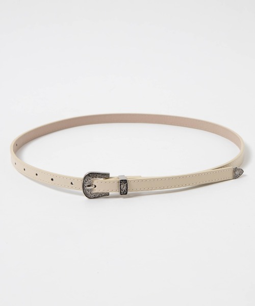 WEGO（ウィゴー）の「WEGO/ウエスタンバックル細ベルト（ベルト・レディース・ブラック/オフホワイト/その他1・FREE）」の8枚目の写真