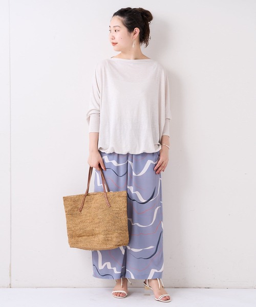 BEARDSLEY（ビアズリー）の「リネンドルマンカットソー（Tシャツ/カットソー・レディース・アイボリー/ネイビー・FREE）」の10枚目の写真