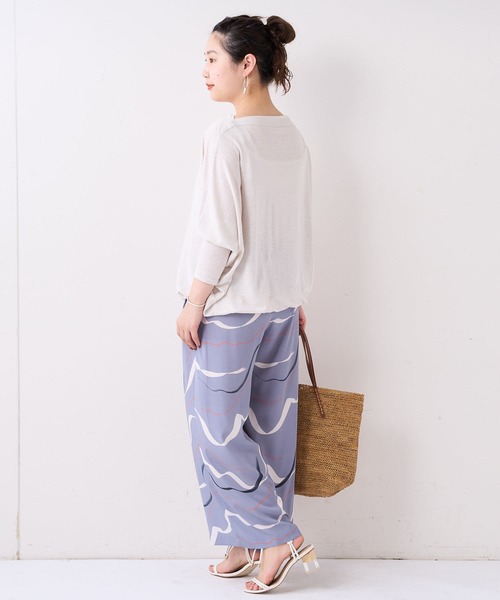 BEARDSLEY（ビアズリー）の「リネンドルマンカットソー（Tシャツ/カットソー・レディース・アイボリー/ネイビー・FREE）」の8枚目の写真