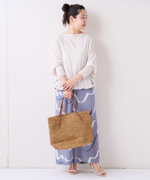 BEARDSLEY（ビアズリー）の「リネンドルマンカットソー（Tシャツ/カットソー・レディース・アイボリー/ネイビー・FREE）」の4枚目の写真