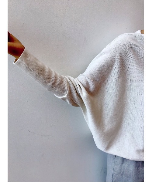 BEARDSLEY（ビアズリー）の「リネンドルマンカットソー（Tシャツ/カットソー・レディース・アイボリー/ネイビー・FREE）」の15枚目の写真