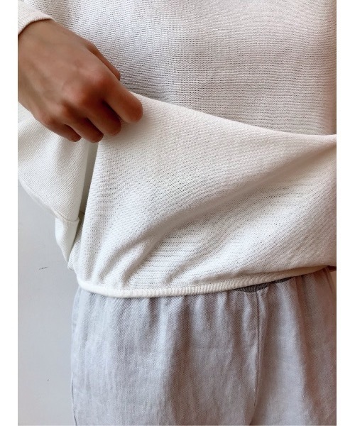 BEARDSLEY（ビアズリー）の「リネンドルマンカットソー（Tシャツ/カットソー・レディース・アイボリー/ネイビー・FREE）」の16枚目の写真