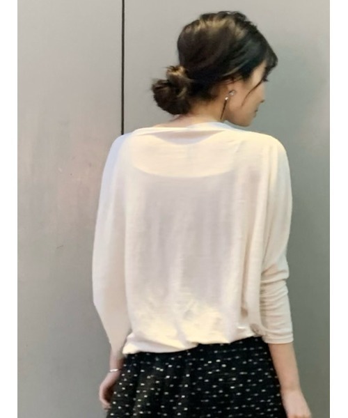 BEARDSLEY（ビアズリー）の「リネンドルマンカットソー（Tシャツ/カットソー・レディース・アイボリー/ネイビー・FREE）」の17枚目の写真