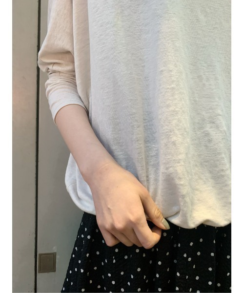 BEARDSLEY（ビアズリー）の「リネンドルマンカットソー（Tシャツ/カットソー・レディース・アイボリー/ネイビー・FREE）」の18枚目の写真