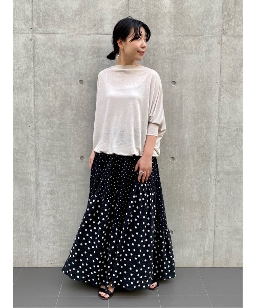 BEARDSLEY（ビアズリー）の「リネンドルマンカットソー（Tシャツ/カットソー・レディース・アイボリー/ネイビー・FREE）」の21枚目の写真