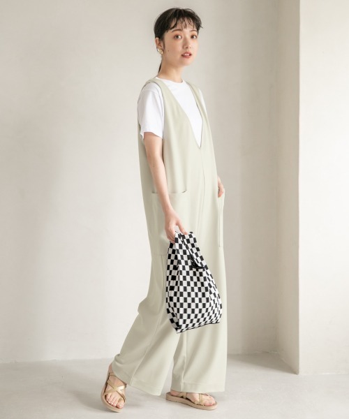 LOWRYS FARM（ローリーズファーム）の「マルシェＢＡＧ　948007（ハンドバッグ・レディース・パープル/ネイビー/イエロー/ホワイト×ブラック/グリーン・FREE）」の8枚目の写真