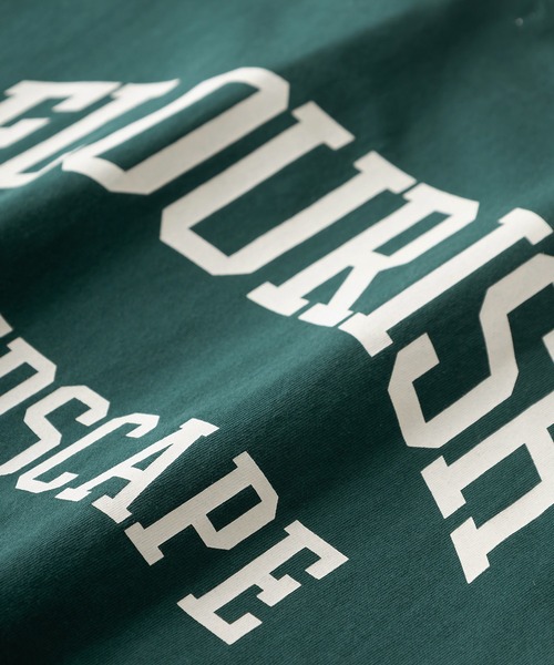 SlashDate（スラッシュデイト）の「オーバーサイズ カレッジロゴ ラバープリント 半袖Ｔシャツ/PITTSBURGH/FLOURISH  LANDSCAPE（Tシャツ/カットソー・メンズ・ミント/グレイッシュベージュ/アッシュグレー/グリーン/ネイビー/グリーン系その他/ブラック/アイボリー・L/M/XL）」の11枚目の写真