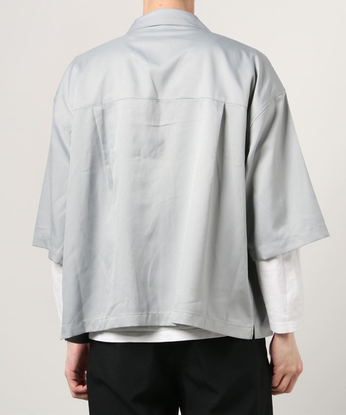 WEGO(ウィゴー)の「WEGO/オーバーサイズジップアップシャツ(シャツ/ブラウス・メンズ・グレー/ブラック・MEDIUM/LARGE)」の3枚目の写真