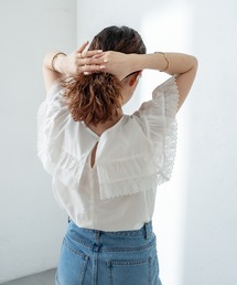 mystic | レース衿ノースリシャツ(シャツ/ブラウス)