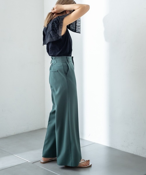 mystic（ミスティック）の「レース衿ノースリシャツ（シャツ/ブラウス・レディース・ブラック/オフホワイト・FREE）」の5枚目の写真