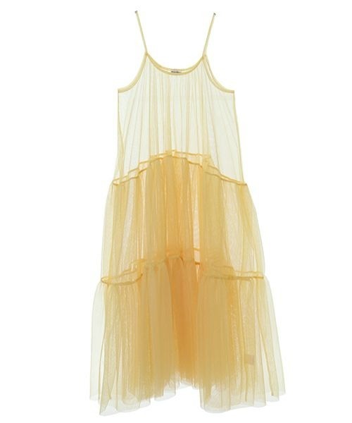 Candy Stripper（キャンディストリッパー）の「TULLE CAMISOLE ワンピース（ワンピース・レディース・ブラック/ライトグリーン/イエロー・2）」の14枚目の写真