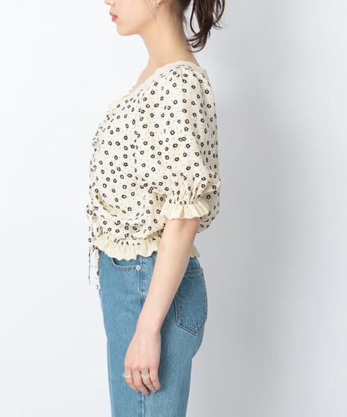 Heather(ヘザー)の「ムジガラフロントシャーリング半袖ブラウス 954421(シャツ/ブラウス・レディース・オフホワイト/ホワイト系その他/ブラック系その他/ブルー/ホワイト系その他6・FREE)」の15枚目の写真