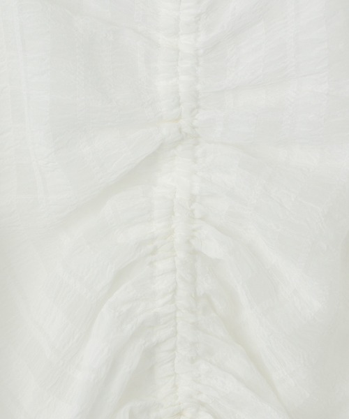 Heather(ヘザー)の「ムジガラフロントシャーリング半袖ブラウス 954421(シャツ/ブラウス・レディース・オフホワイト/ホワイト系その他/ブラック系その他/ブルー/ホワイト系その他6・FREE)」の8枚目の写真