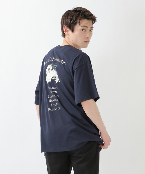 ROMANTIC CROWN(ロマンティッククラウン)の「ROMANTIC CROWN/WILD フラワーT 2949503(Tシャツ/カットソー・レディース・ホワイト/ネイビー/その他1・SMALL/MEDIUM/LARGE/X-LARGE)」の1枚目の写真