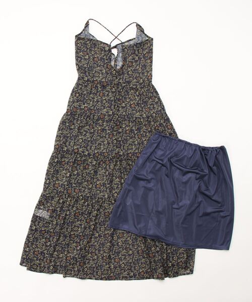 PICCIN（ピッチン）の「フラワープリントドレス（ペチコート付き）（ワンピース・レディース・ベージュ/ネイビー・M）」の3枚目の写真