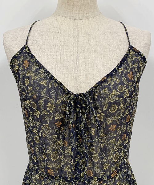 PICCIN（ピッチン）の「フラワープリントドレス（ペチコート付き）（ワンピース・レディース・ベージュ/ネイビー・M）」の6枚目の写真