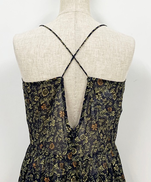 PICCIN（ピッチン）の「フラワープリントドレス（ペチコート付き）（ワンピース・レディース・ベージュ/ネイビー・M）」の8枚目の写真