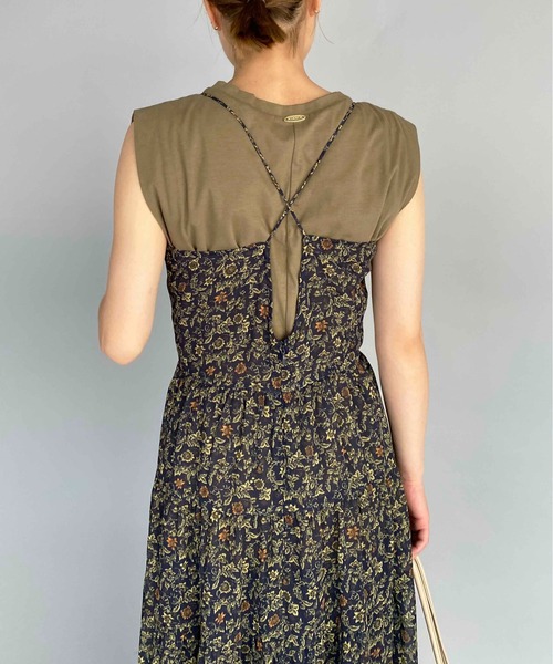 PICCIN（ピッチン）の「フラワープリントドレス（ペチコート付き）（ワンピース・レディース・ベージュ/ネイビー・M）」の21枚目の写真