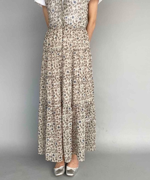 PICCIN（ピッチン）の「フラワープリントドレス（ペチコート付き）（ワンピース・レディース・ベージュ/ネイビー・M）」の15枚目の写真