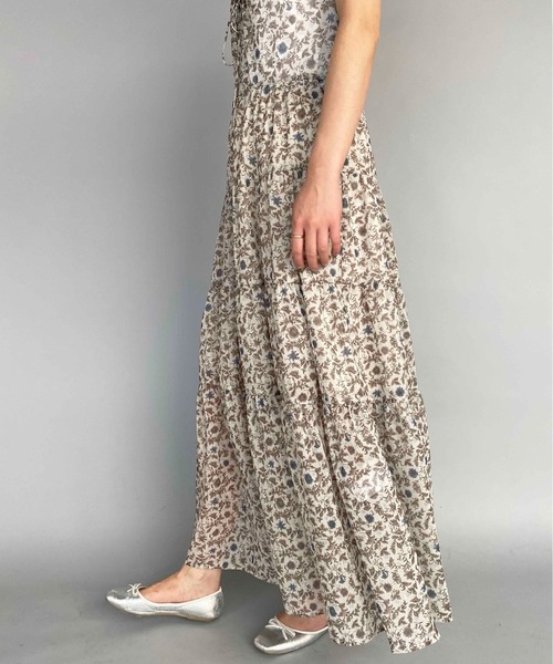 PICCIN（ピッチン）の「フラワープリントドレス（ペチコート付き）（ワンピース・レディース・ベージュ/ネイビー・M）」の16枚目の写真