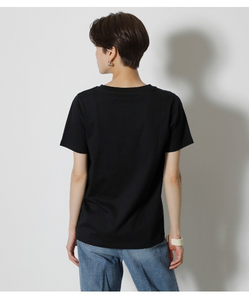 AZUL by moussy（アズールバイマウジー）の「AZUL LOGO C/N TEE/AZULロゴクルーネックTシャツ（Tシャツ/カットソー・レディース・ブルー/ブラック/オフホワイト・MEDIUM/SMALL）」の14枚目の写真