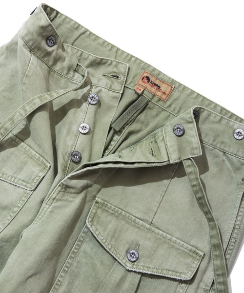 Nigel Cabourn（ナイジェルケーボン）の「Nigel Cabourn P-52 MIX RACE PANT CANVAS HERRINGBONE MIX (ナイジェルケーボン )(オリーブ)(Men's)(80421350020)（カーゴパンツ・メンズ・オリーブ・34/32）」の9枚目の写真