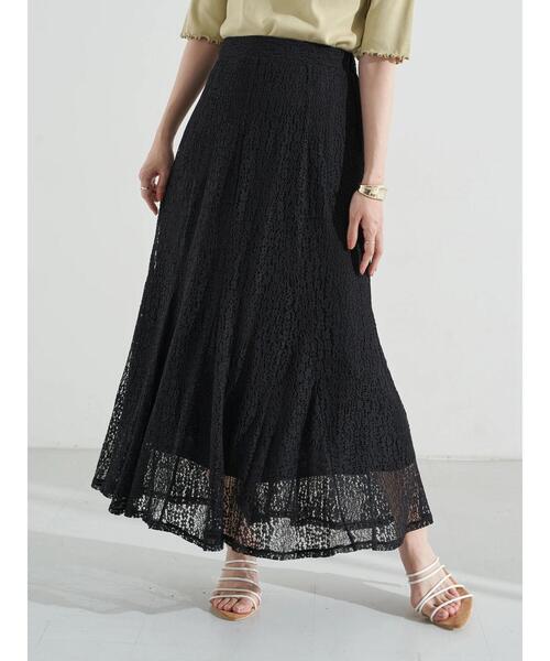 earth music&ecology（アースミュージックアンドエコロジー）の「選べるレーススカート(フラワー) ＊（スカート・レディース・チャコールグレー/ブラック/アイボリー/ミント/ピンクベージュ/ホワイト系その他2・FREE）」の17枚目の写真