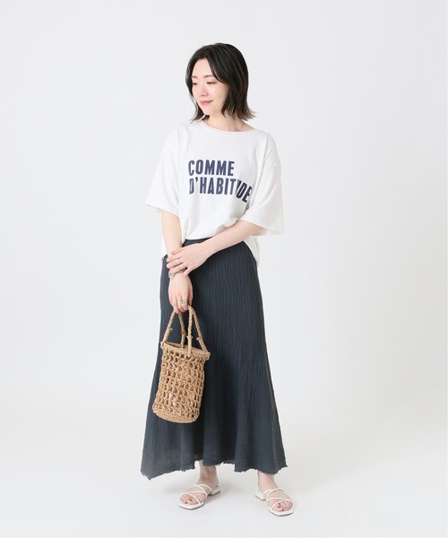 Laugoa（ラウゴア）の「LAUGOA ペーパーメッシュシリンダーバッグ◆（トートバッグ・レディース・ベージュ・FREE）」の10枚目の写真