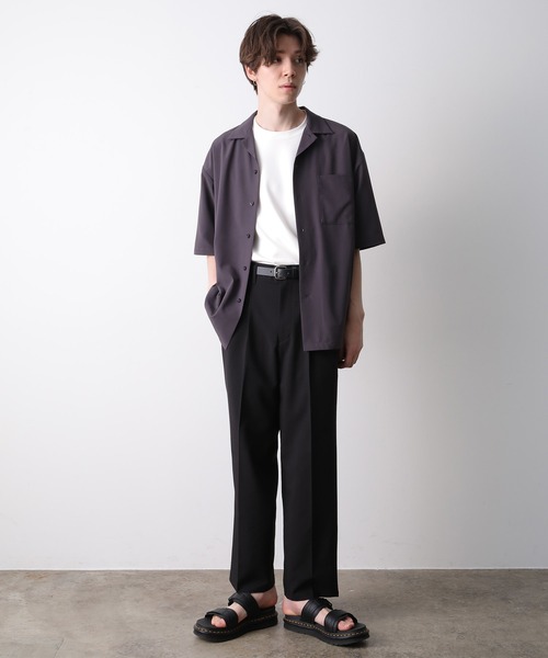 JUNRED（ジュンレッド）の「クールブロードワンタックストレートパンツ（スラックス・メンズ・ブラック/ブラウン系その他/ラベンダー・S/M/L）」の11枚目の写真