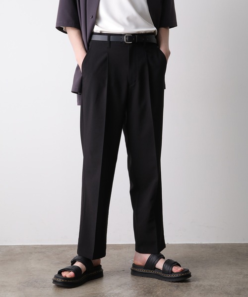 JUNRED（ジュンレッド）の「クールブロードワンタックストレートパンツ（スラックス・メンズ・ブラック/ブラウン系その他/ラベンダー・S/M/L）」の18枚目の写真