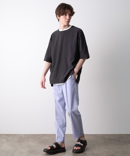 JUNRED（ジュンレッド）の「クールブロードワンタックストレートパンツ（スラックス・メンズ・ブラック/ブラウン系その他/ラベンダー・S/M/L）」の14枚目の写真