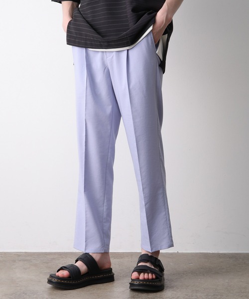 JUNRED（ジュンレッド）の「クールブロードワンタックストレートパンツ（スラックス・メンズ・ブラック/ブラウン系その他/ラベンダー・S/M/L）」の20枚目の写真