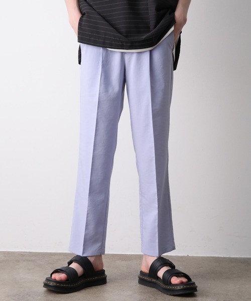 JUNRED（ジュンレッド）の「クールブロードワンタックストレートパンツ（スラックス・メンズ・ブラック/ブラウン系その他/ラベンダー・S/M/L）」の17枚目の写真