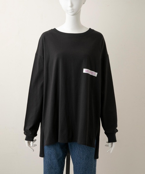 MILKFED.（ミルクフェド）の「RANDOM BAR LOGO TOP（Tシャツ/カットソー・レディース・ライトピンク/ブラック/ホワイト/ブラウン・ONE SIZE）」の7枚目の写真