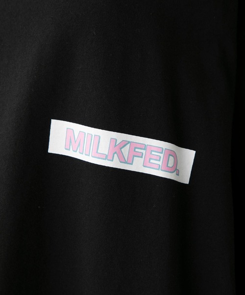 MILKFED.（ミルクフェド）の「RANDOM BAR LOGO TOP（Tシャツ/カットソー・レディース・ライトピンク/ブラック/ホワイト/ブラウン・ONE SIZE）」の5枚目の写真