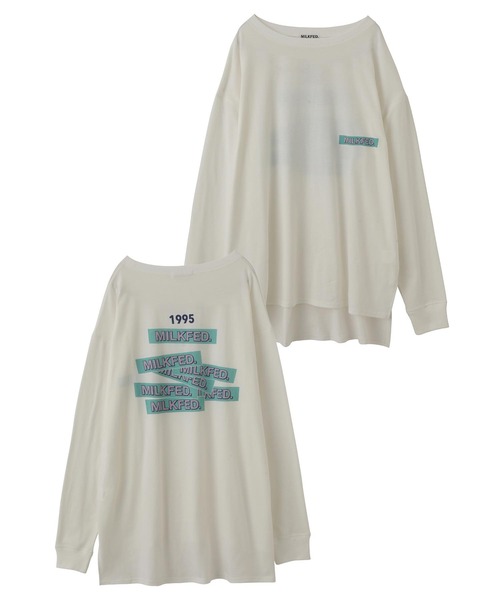 MILKFED.（ミルクフェド）の「RANDOM BAR LOGO TOP（Tシャツ/カットソー・レディース・ライトピンク/ブラック/ホワイト/ブラウン・ONE SIZE）」の21枚目の写真