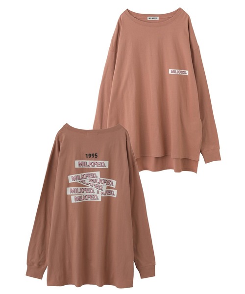 MILKFED.（ミルクフェド）の「RANDOM BAR LOGO TOP（Tシャツ/カットソー・レディース・ライトピンク/ブラック/ホワイト/ブラウン・ONE SIZE）」の22枚目の写真