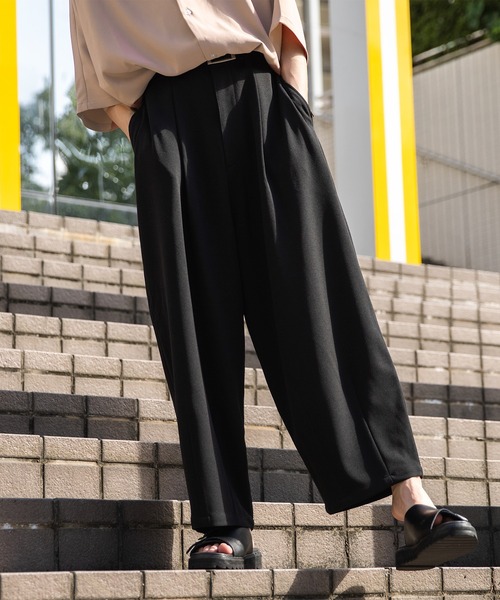 Adoon plain（アドーンプレーン）の「【Adoon plain】ナシジワイドバルーンパンツ（その他パンツ・メンズ・ブラック/イエロー/オフホワイト・SMALL/MEDIUM/LARGE）」の2枚目の写真