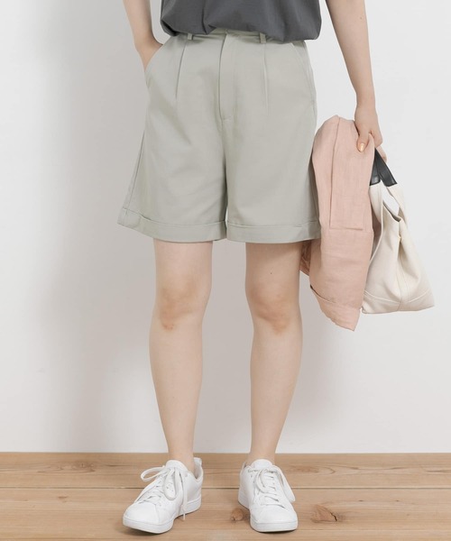 ロールアップフレアショートパンツ