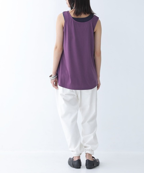 n'OrLABEL（ノアールレーベル）の「【廃盤】『レイヤード風バイカラータンクトップ』（タンクトップ・レディース・ブラック/ベージュ/パープル/イエロー・1/2）」の19枚目の写真