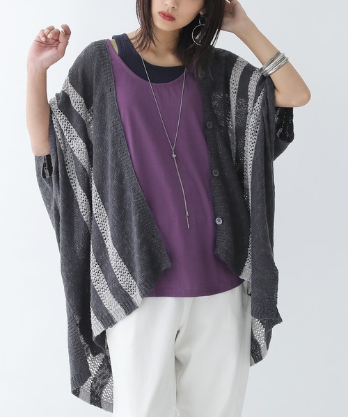 n'OrLABEL（ノアールレーベル）の「【廃盤】『レイヤード風バイカラータンクトップ』（タンクトップ・レディース・ブラック/ベージュ/パープル/イエロー・1/2）」の5枚目の写真