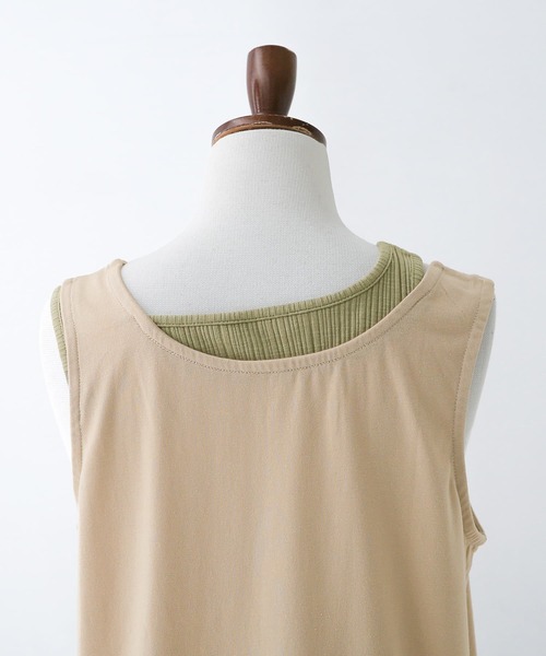 n'OrLABEL（ノアールレーベル）の「【廃盤】『レイヤード風バイカラータンクトップ』（タンクトップ・レディース・ブラック/ベージュ/パープル/イエロー・1/2）」の10枚目の写真