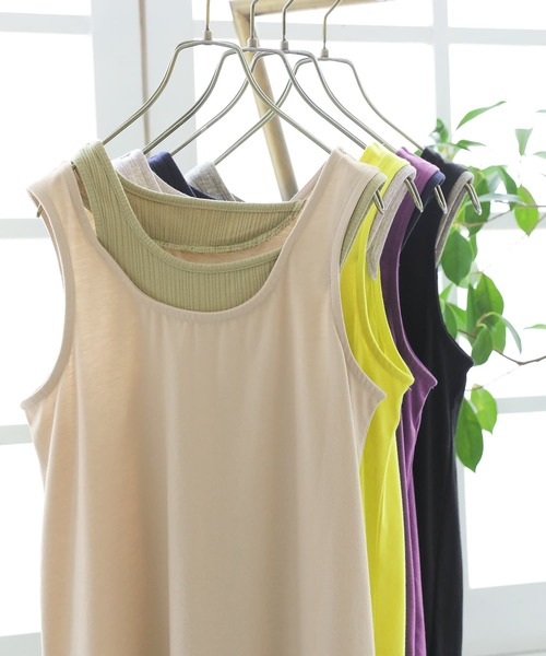 n'OrLABEL（ノアールレーベル）の「【廃盤】『レイヤード風バイカラータンクトップ』（タンクトップ・レディース・ブラック/ベージュ/パープル/イエロー・1/2）」の18枚目の写真