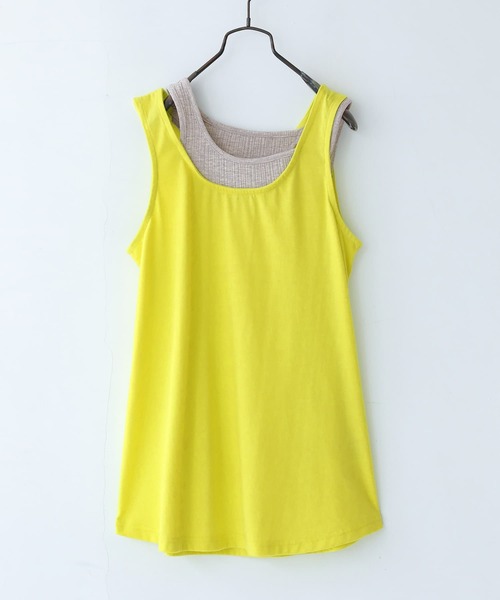 n'OrLABEL（ノアールレーベル）の「【廃盤】『レイヤード風バイカラータンクトップ』（タンクトップ・レディース・ブラック/ベージュ/パープル/イエロー・1/2）」の11枚目の写真