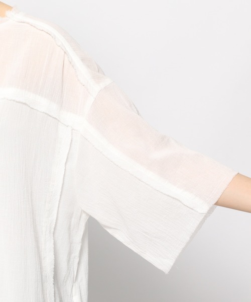 niko and...(ニコアンド)の「シアーガーゼプルオーバー(シャツ/ブラウス・レディース・ブラック/オフホワイト・FREE)」の10枚目の写真