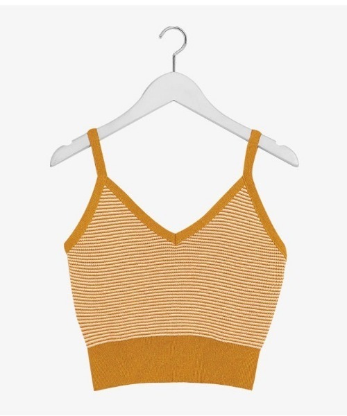 SONA(ソナ)の「SONYUNARA ボーダーニットビスチェ(Tシャツ/カットソー・レディース・ブラック/ブルー/グリーン/マスタード・FREE)」の16枚目の写真