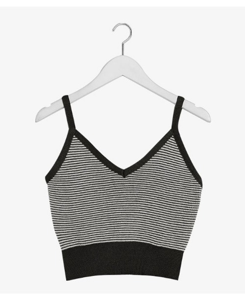 SONA(ソナ)の「SONYUNARA ボーダーニットビスチェ(Tシャツ/カットソー・レディース・ブラック/ブルー/グリーン/マスタード・FREE)」の18枚目の写真