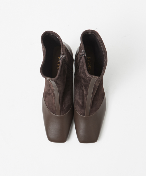 PICHE ABAHOUSE(ピシェ アバハウス)の「【スノーソール】ストレッチショートブーツ(ブーツ・レディース・その他/ブラック/ダークブラウン・36/37/38/39/35)」の5枚目の写真