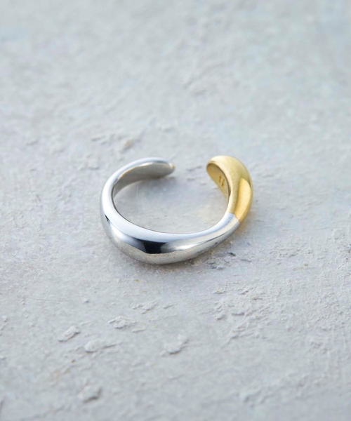 tk.TAKEO KIKUCHI（ティーケータケオキクチ）の「◆ぷっくりピンキーリング&イヤカフ（リング・メンズ・シルバー/ゴールド/シルバー系4・00）」の3枚目の写真