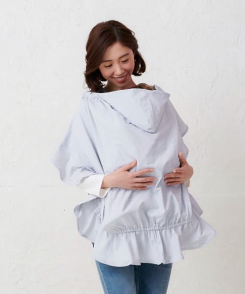 SweetMommy（スウィートマミー）の「フード付 UVカット 授乳 マルチケープ（授乳ケープ/授乳クッション・キッズ・グレー/ピンク系その他/ダークブルー/ブルー・FREE）」の18枚目の写真
